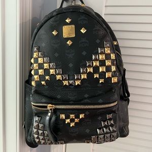 MCM Retro M Studs Stark Backpack